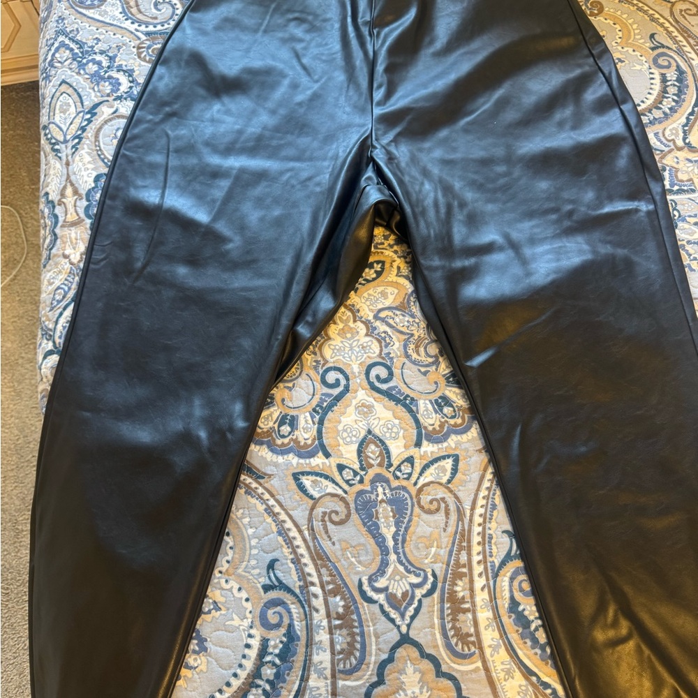 Old Navy Black Faux Leather Pants